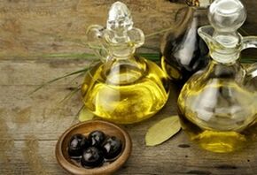 Azeite de oliva para massagem com óleo de mama